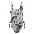 Whale Print One-Piece Swimsuit | Coastal Ocean Swimwear