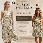 Custom A-Line Midi Dress | Design Your Own Personalized Dress