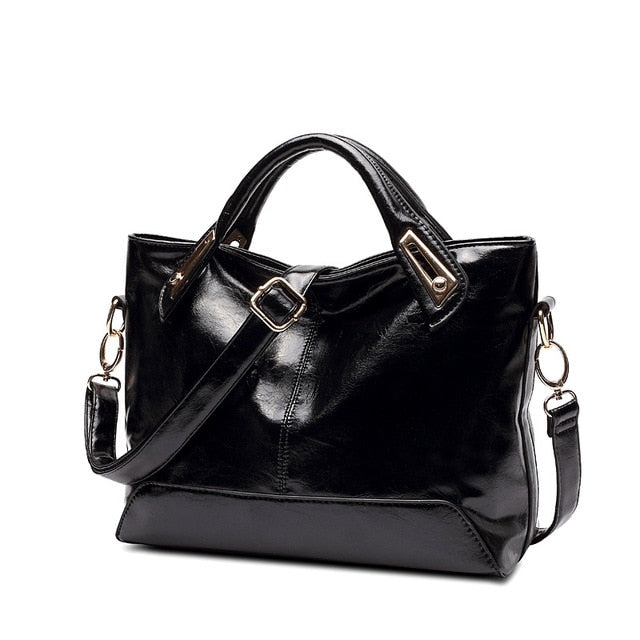 Women's structured PU shoulder bag, 32 × 25 × 14 cm