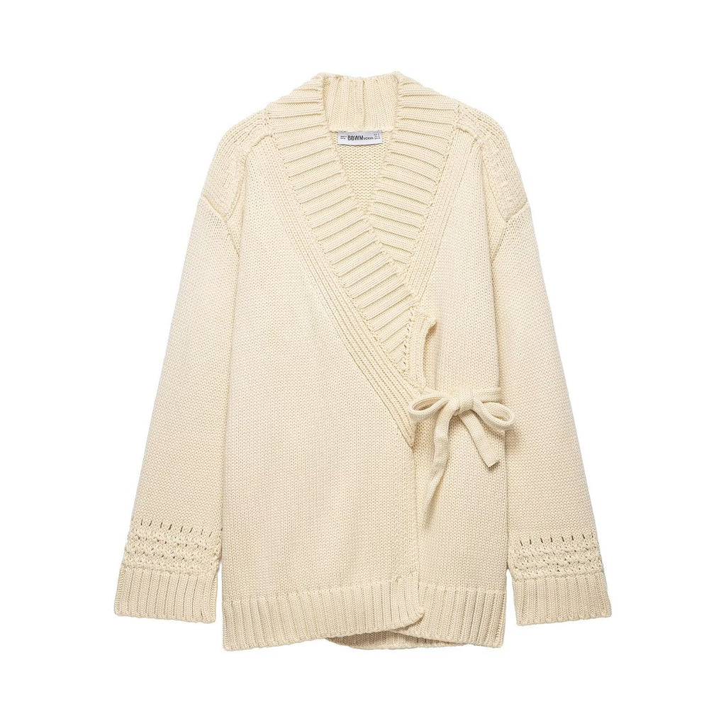 Women's light yellow kimono jacket in sizes S to L