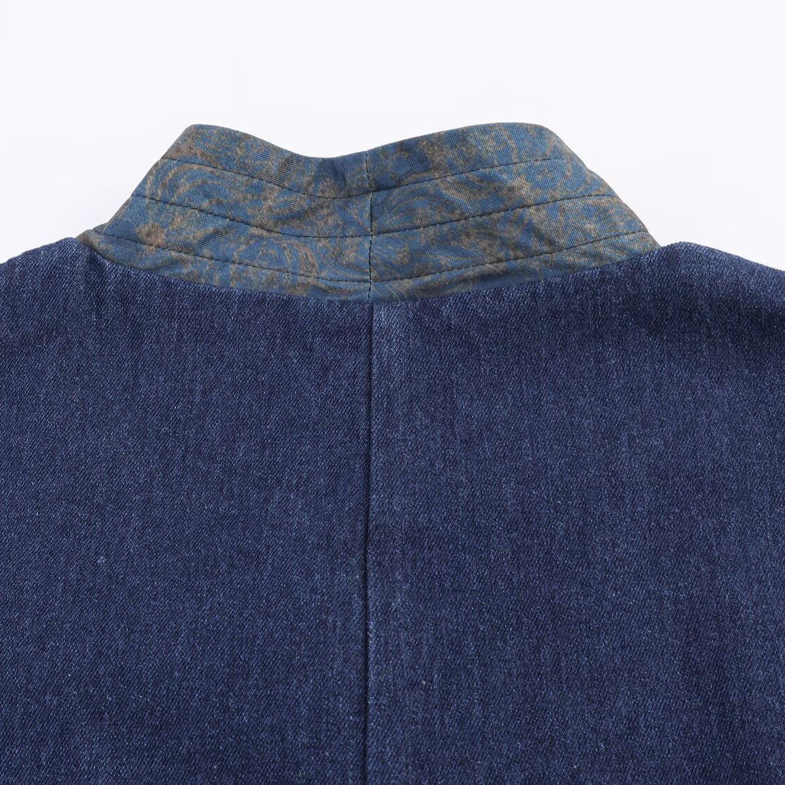 Women's polyester denim-effect kimono layering jacket