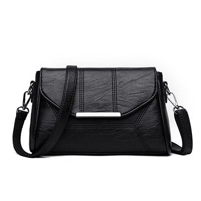 Women's soft PU crossbody shoulder bag, 26 × 8 × 17 cm