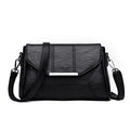Women's soft PU crossbody shoulder bag, 26 × 8 × 17 cm