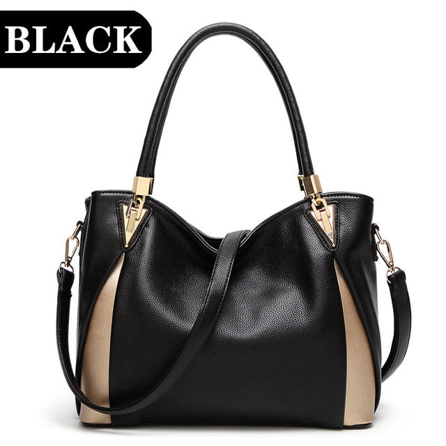 Women's PU zipper shoulder bag, approximately 31 × 13 × 25 cm