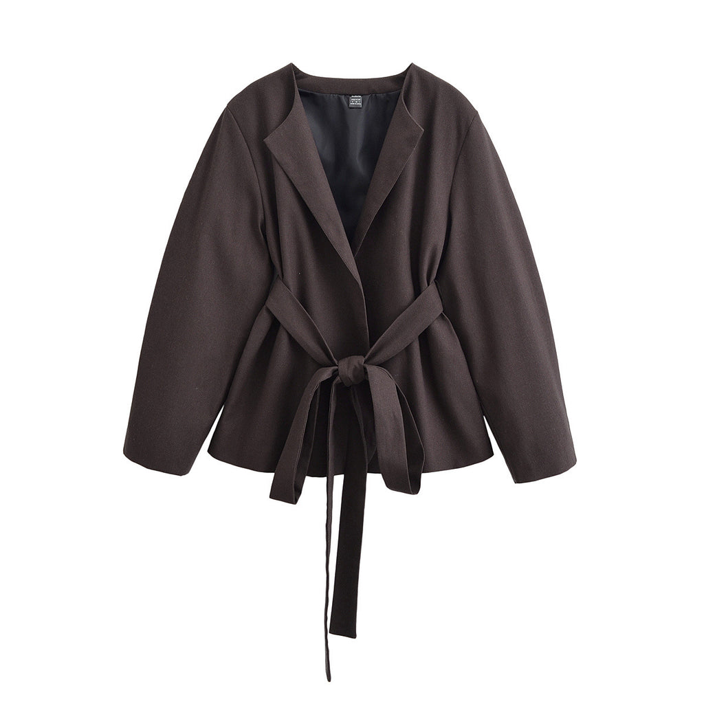 Solid-color women's kimono jacket and pants outfit