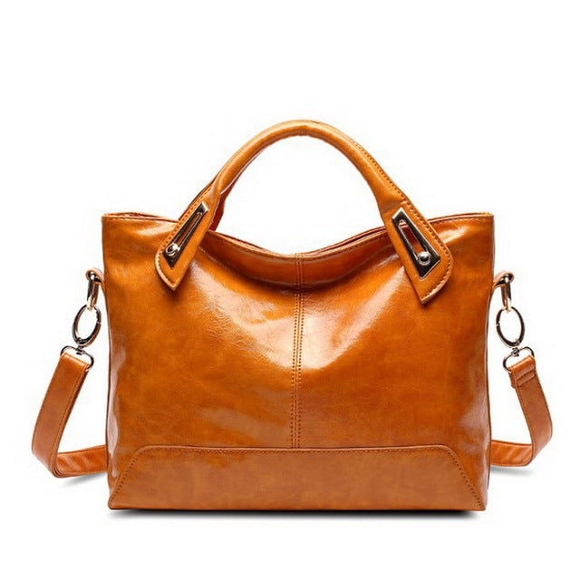 Women's structured PU shoulder bag, 32 × 25 × 14 cm