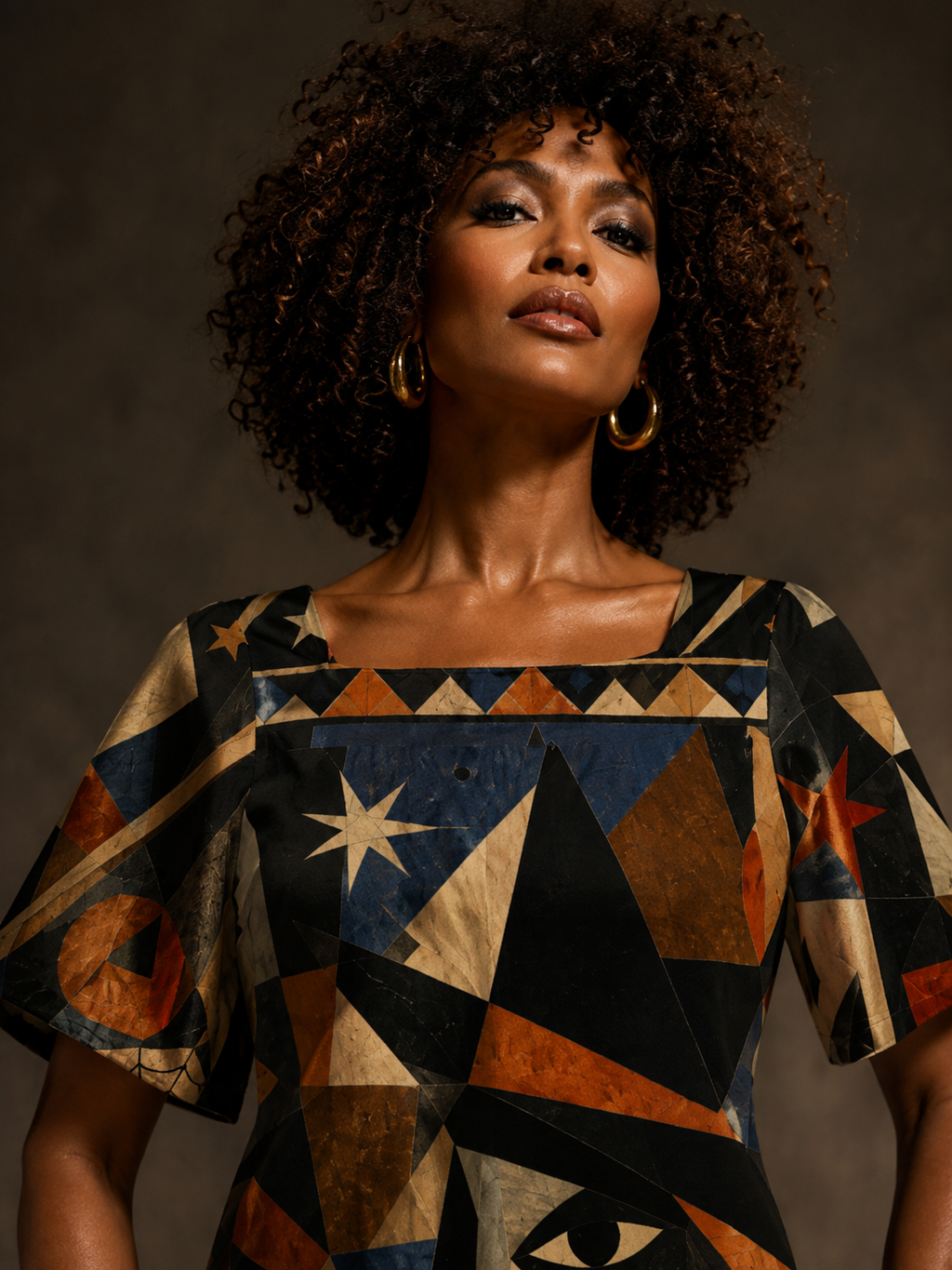 Geometric Halloween Maxi Dress