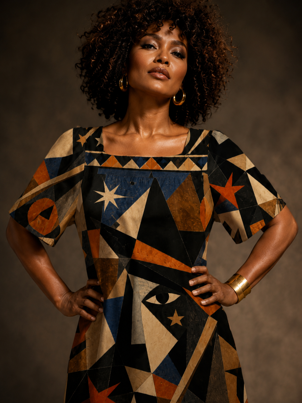 Geometric Halloween Maxi Dress