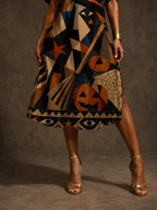 Geometric Halloween Maxi Dress