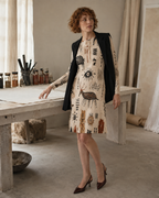 Cave Painting Long-Sleeve Mini Dress | Prehistoric Art