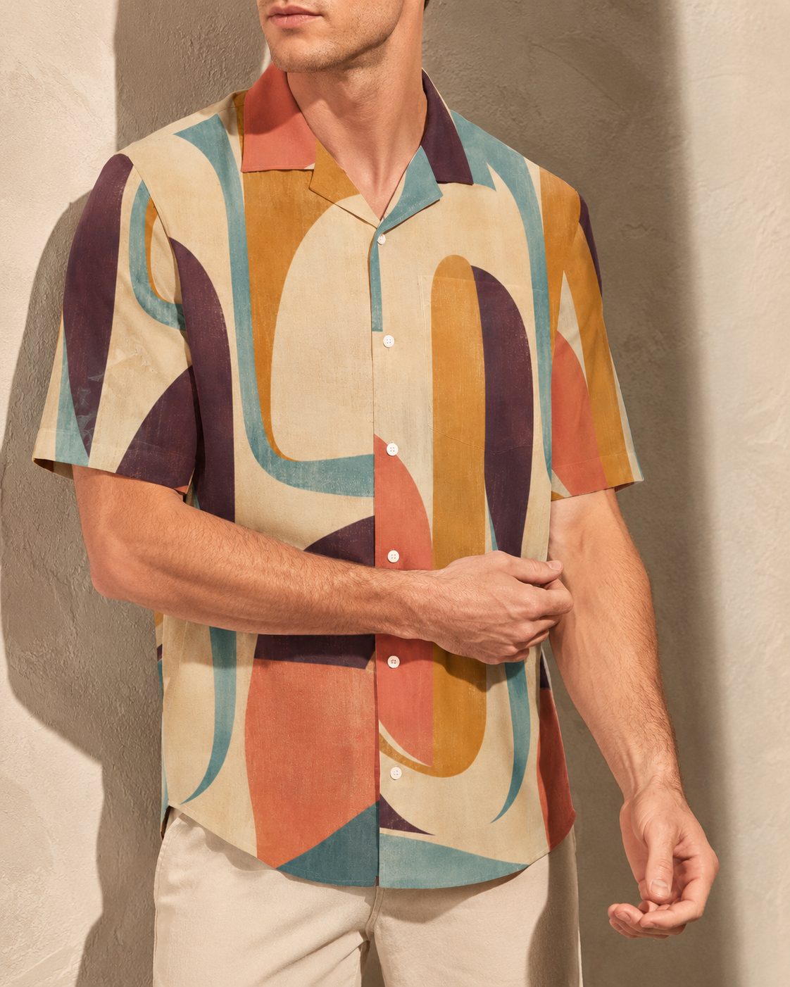 Men's All Over Print Hawaiian Shirt With Chest Pocket(ModelT58)