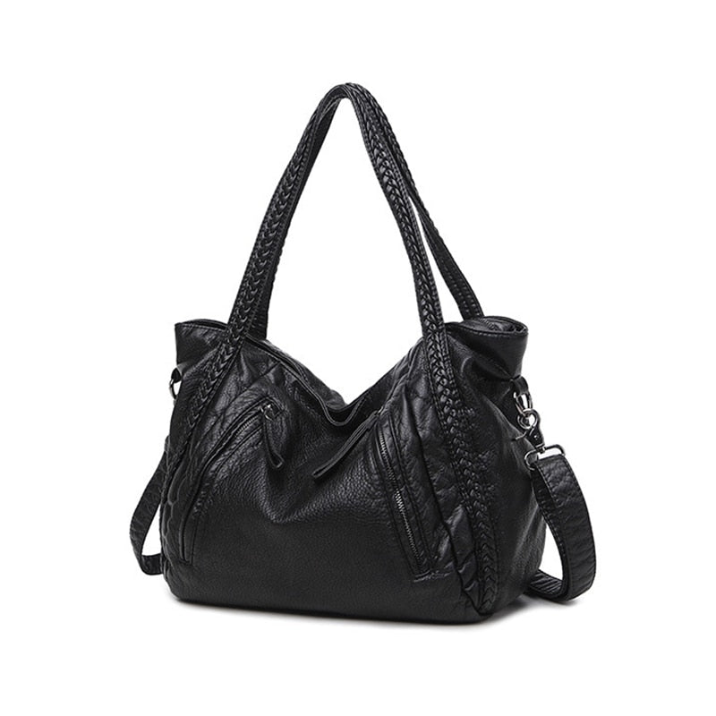 Women's large black hobo tote bag in 47cm or 52cm size