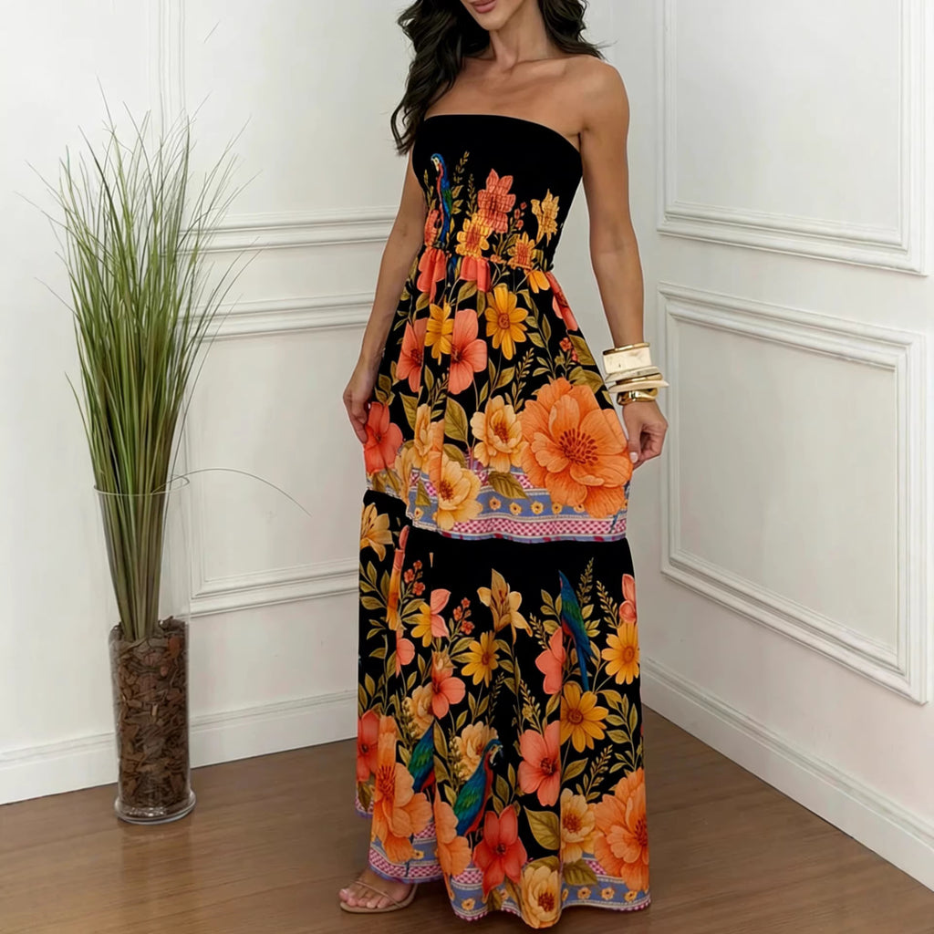 Sleeveless Floral Midi Dress