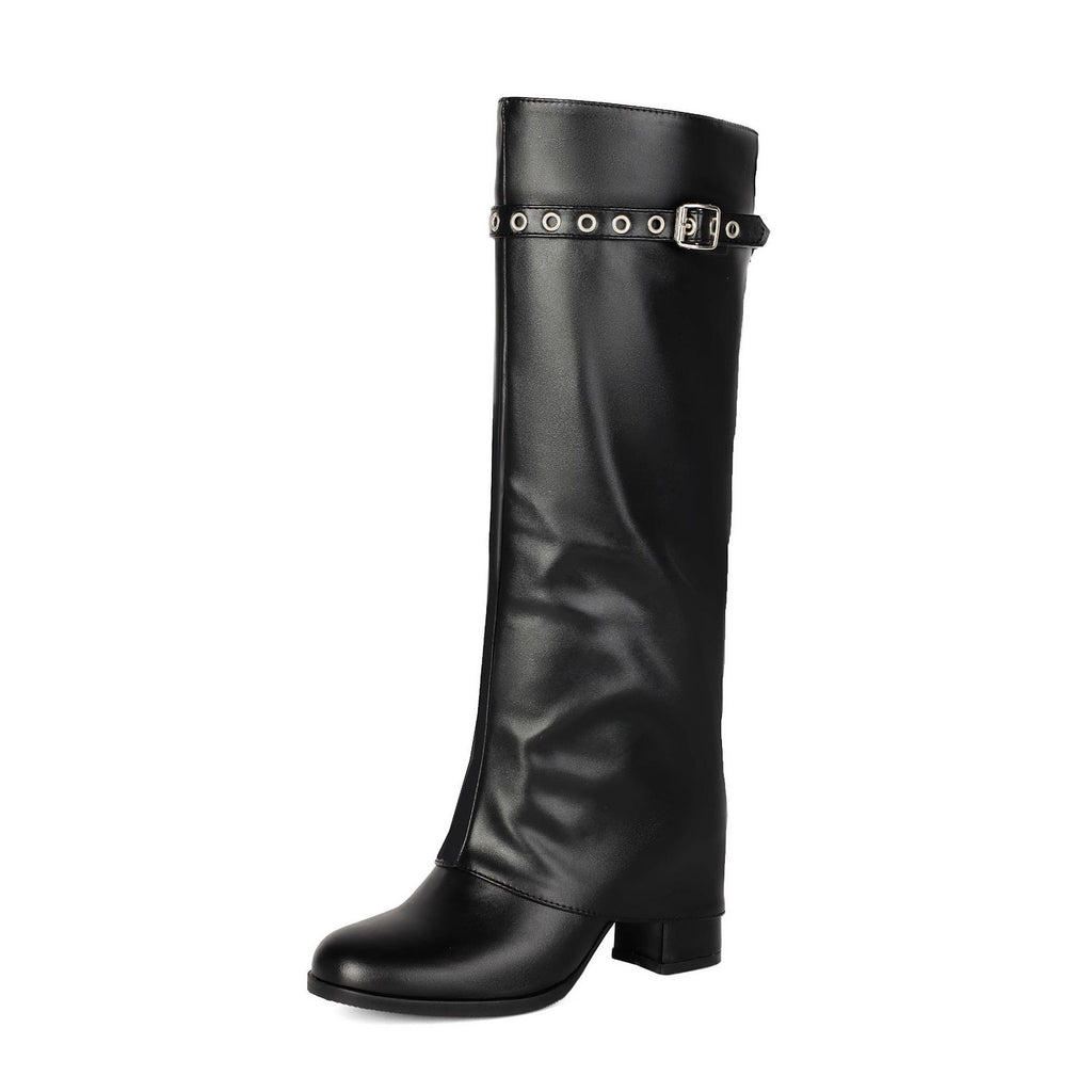 Women's combat boots in neutral color
