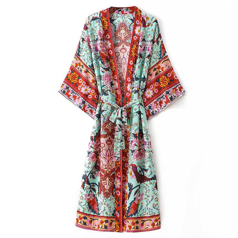Cotton kimono cardigan in sizes S to L