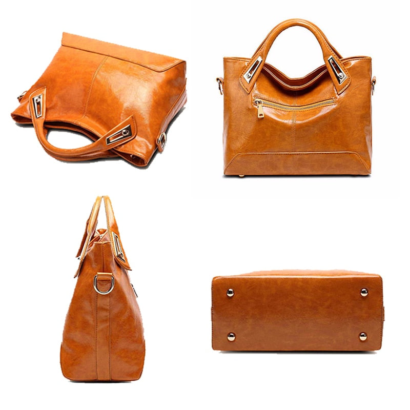 Women's structured PU shoulder bag, 32 × 25 × 14 cm