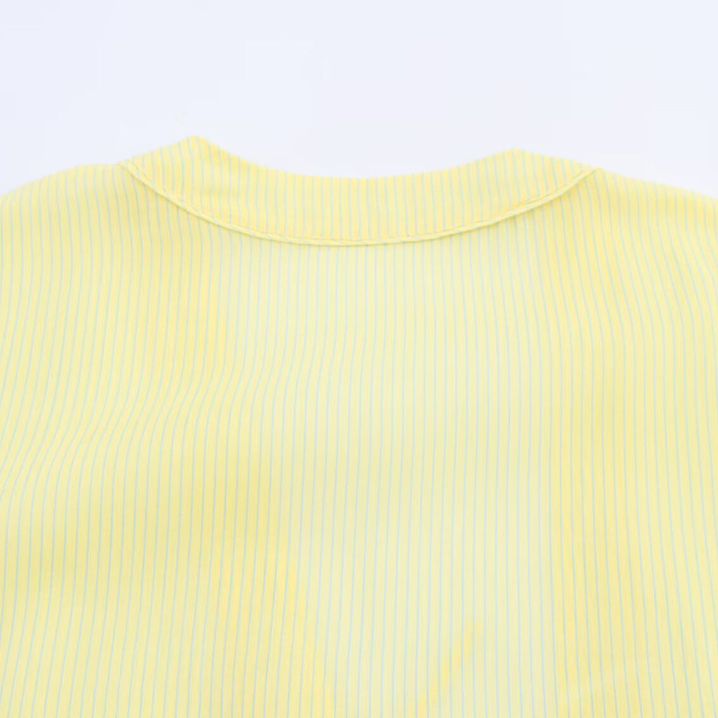 Tie-front striped kimono jacket for women