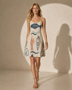 Coastal Fish Mini Dress | Mediterranean Boutique Vacation Dress