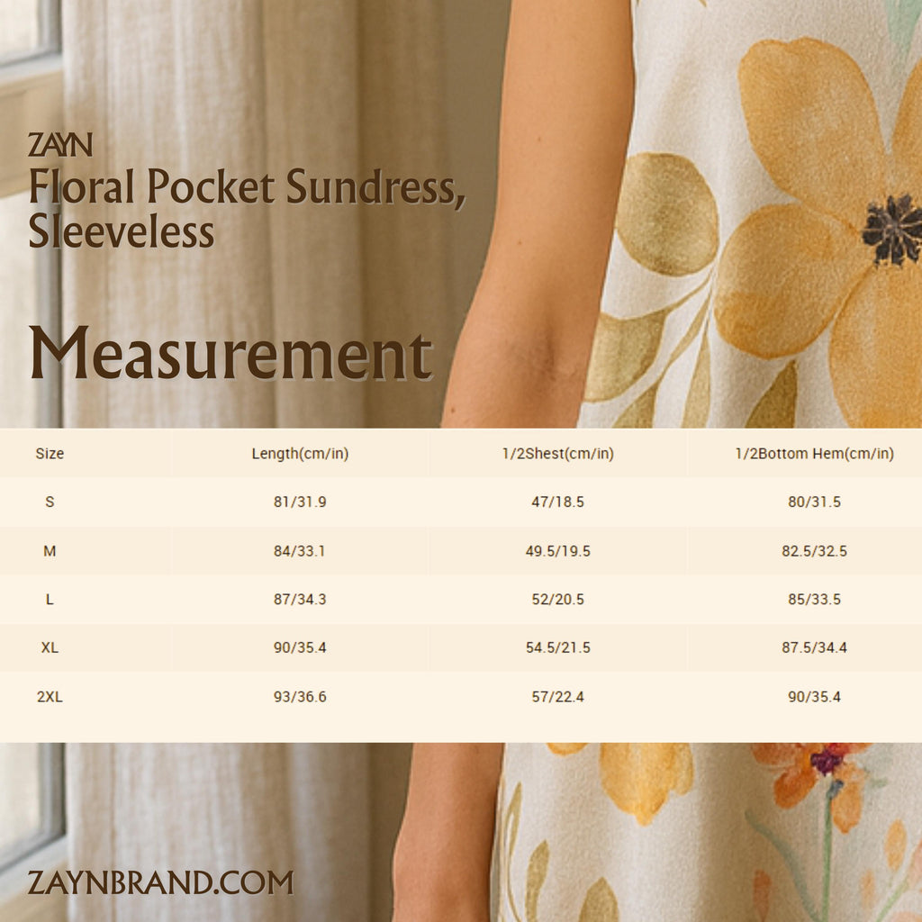 Floral Pocket Sundress | Sleeveless V-Neck Watercolor Mini Dress
