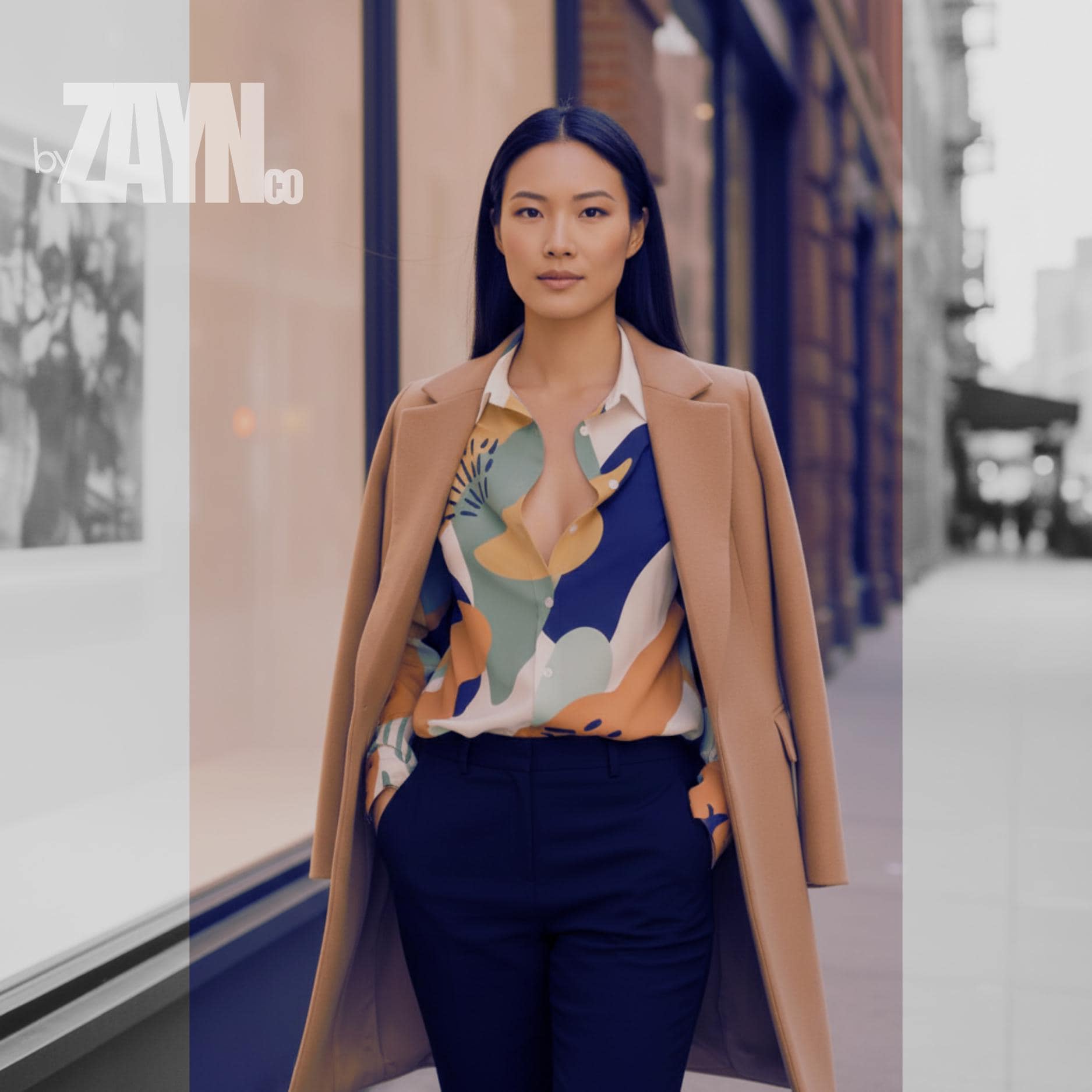 Colorful Abstract Art Shirt | Gallery-Inspired Button-Up Blouse