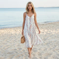 Boho Floral Maxi Slip Dress | Lightweight Beach Vacation Outfit