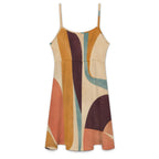 Abstract Spaghetti Strap Mini Dress | Retro Resort Sundress