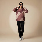 Burgundy Geometric Hoodie | Quiet Luxury Artwear Pullover