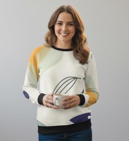 Abstract Leaf Sweatshirt | Minimalist Gallery Pullover