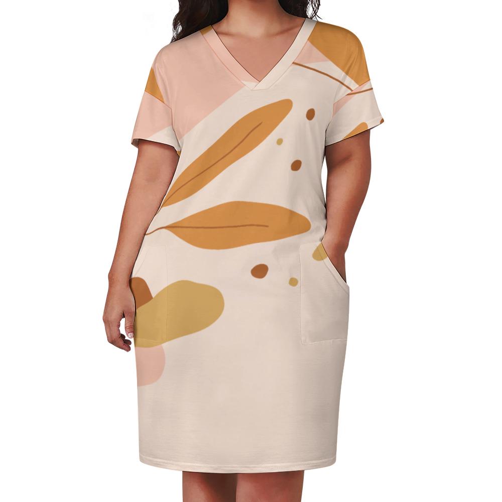 Minimalist Abstract Leaf Dress | Modern White Summer Dress