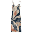 Coastal Shell Print Maxi Dress | Sleeveless Resort Vacation Dress
