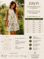 Mediterranean Evil Eye Dress | Floral Coastal A-Line Pocket Dress