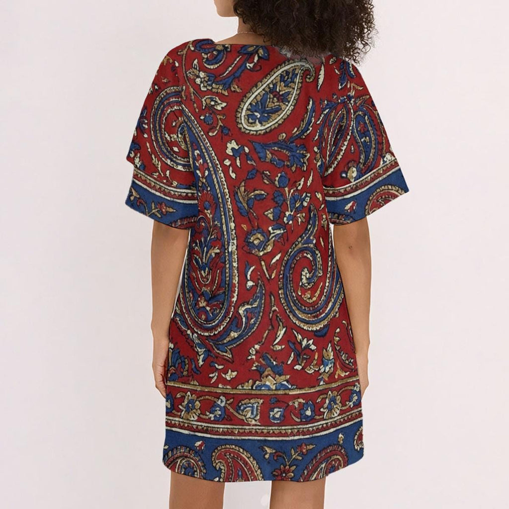 Paisley Boho Tunic Dress | Festival Vacation Shift Dress