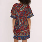 Paisley Boho Tunic Dress | Festival Vacation Shift Dress