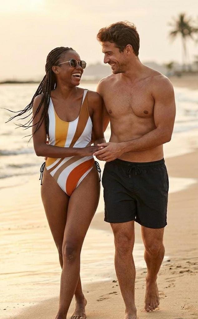 Retro Sculpting One-Piece Swimsuit | Tummy Control Resort Swimwear