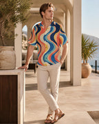 Men’s Lemon Camp Collar Shirt | Mediterranean Resort Wear