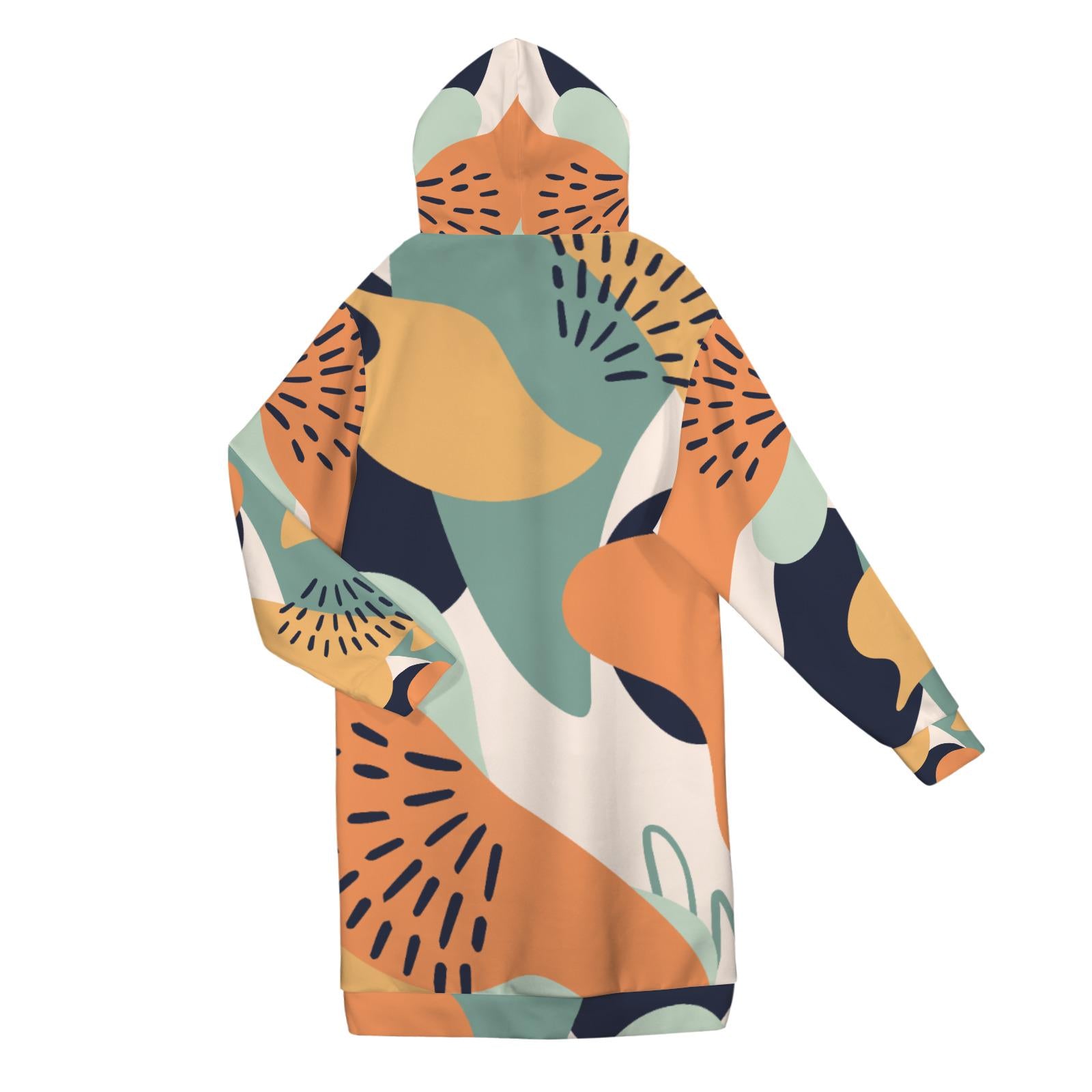 Abstract Long Cardigan | Geometric Bohemian Kimono Coat