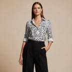 Black White Geometric Shirt | Unisex Baroque Artwear Top