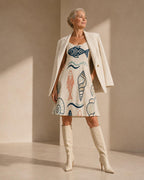 Coastal Fish Mini Dress | Mediterranean Boutique Vacation Dress