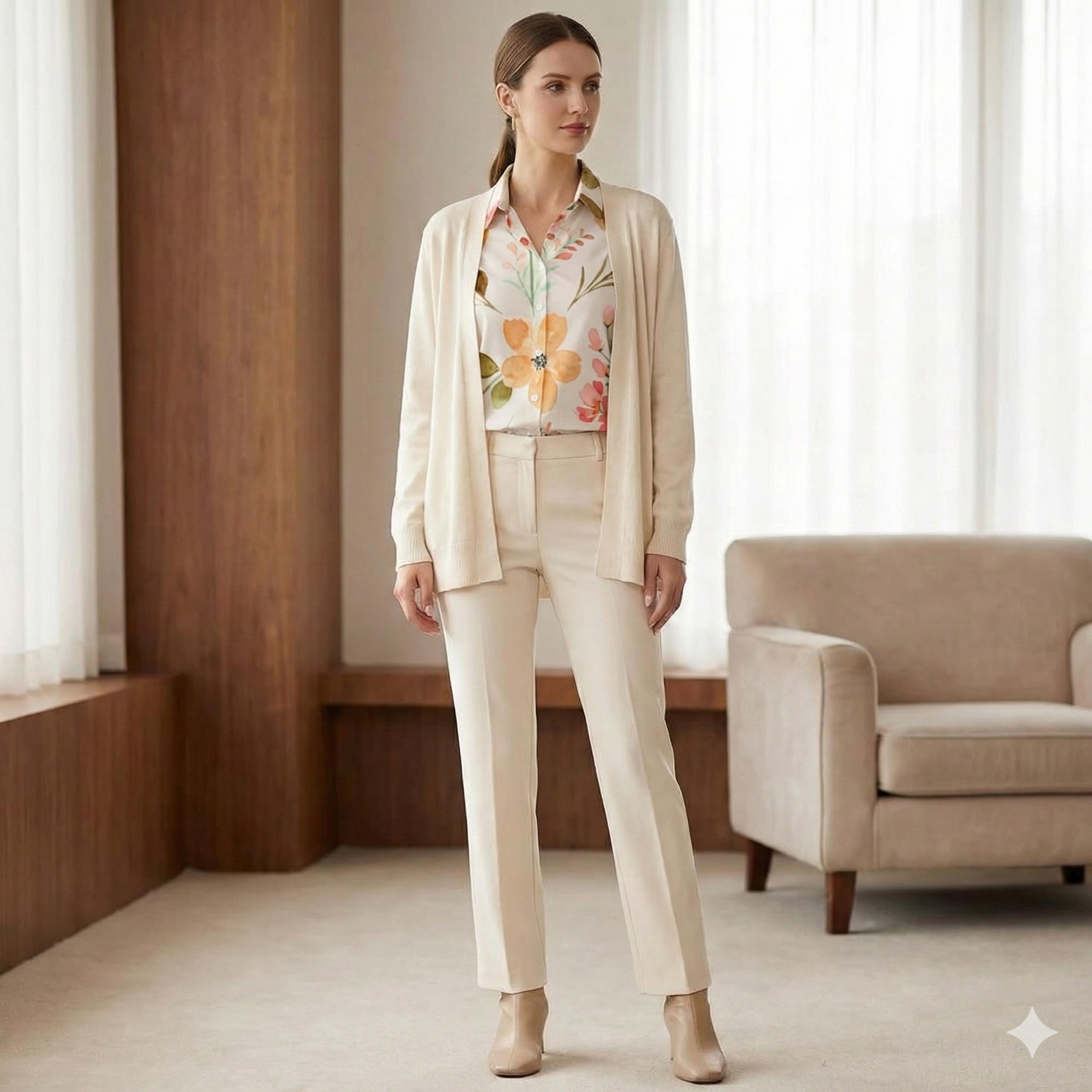 Watercolor Floral Button-Down Blouse | Soft Artistic Spring Top
