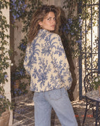Blue toile jacket lifestyle view