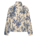 Blue botanical jacket product view