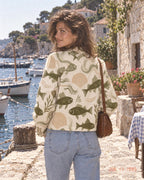 Vintage fish print flannel jacket lifestyle view