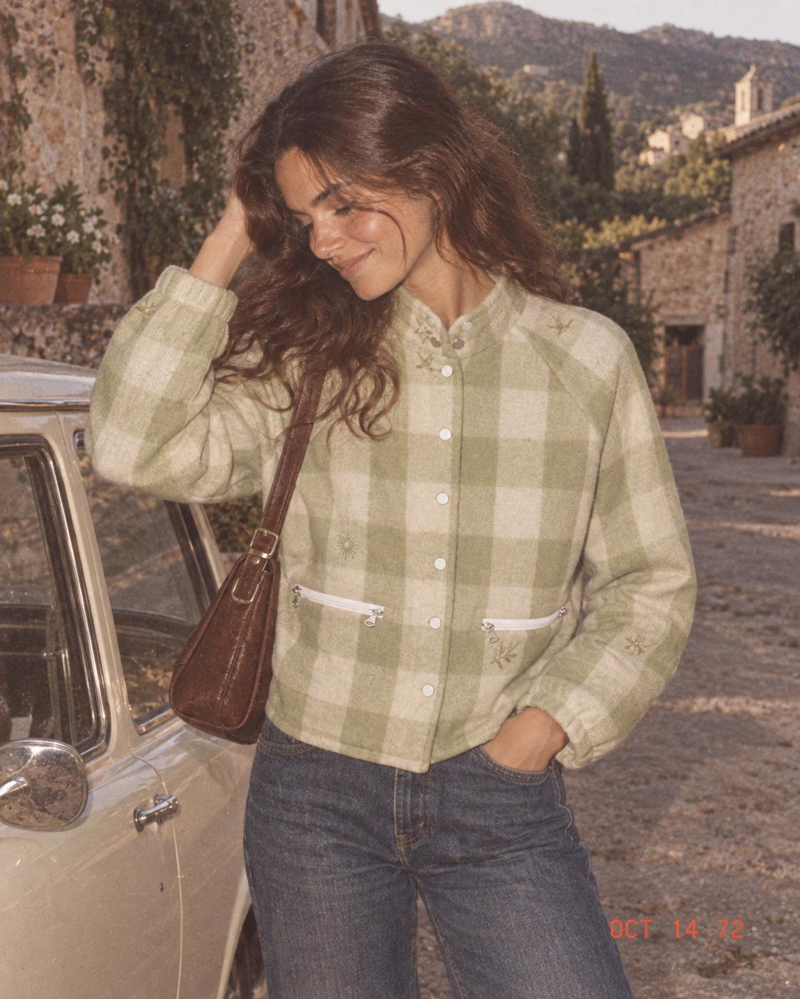 Cottagecore flannel jacket outfit