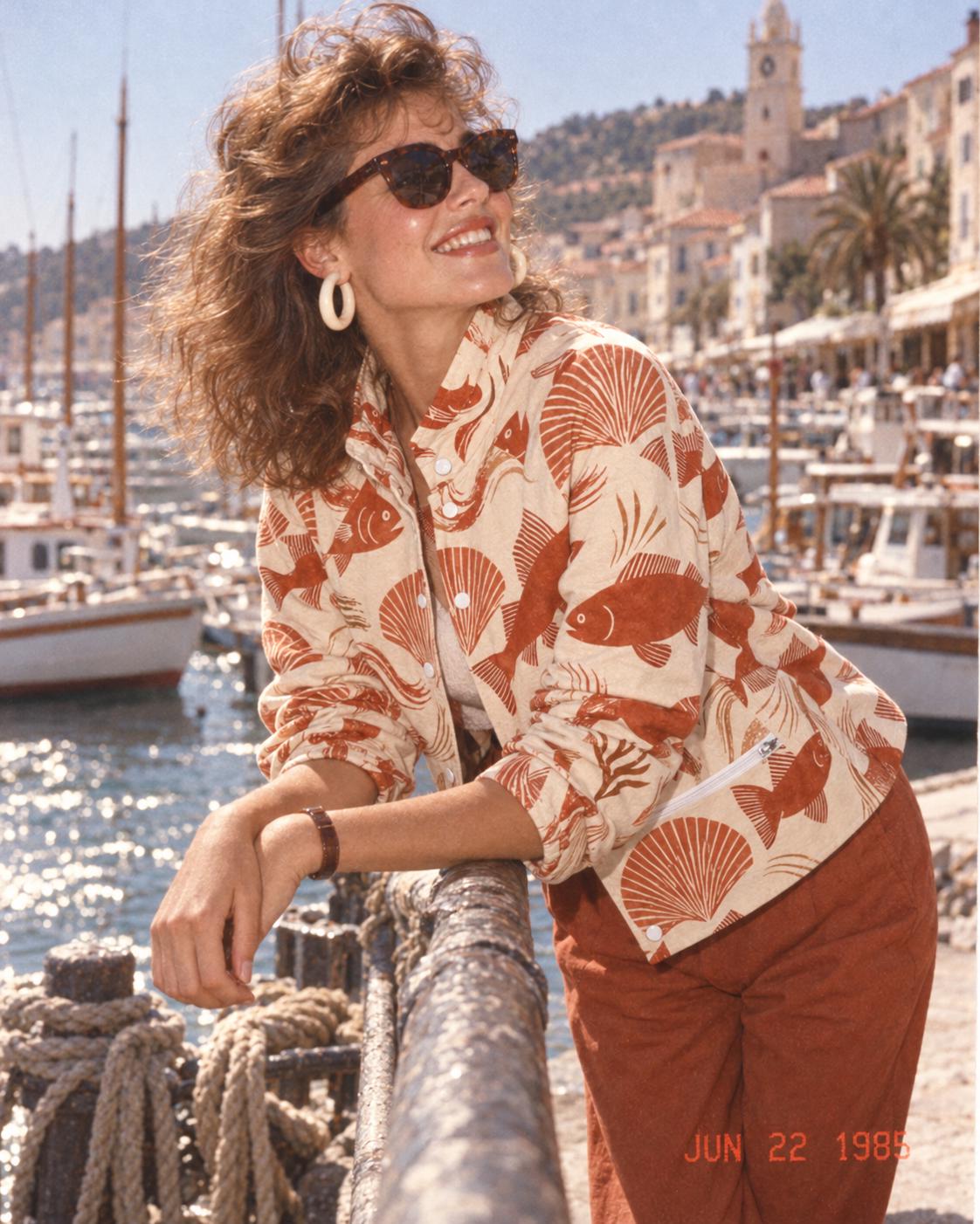Terracotta flannel jacket detail