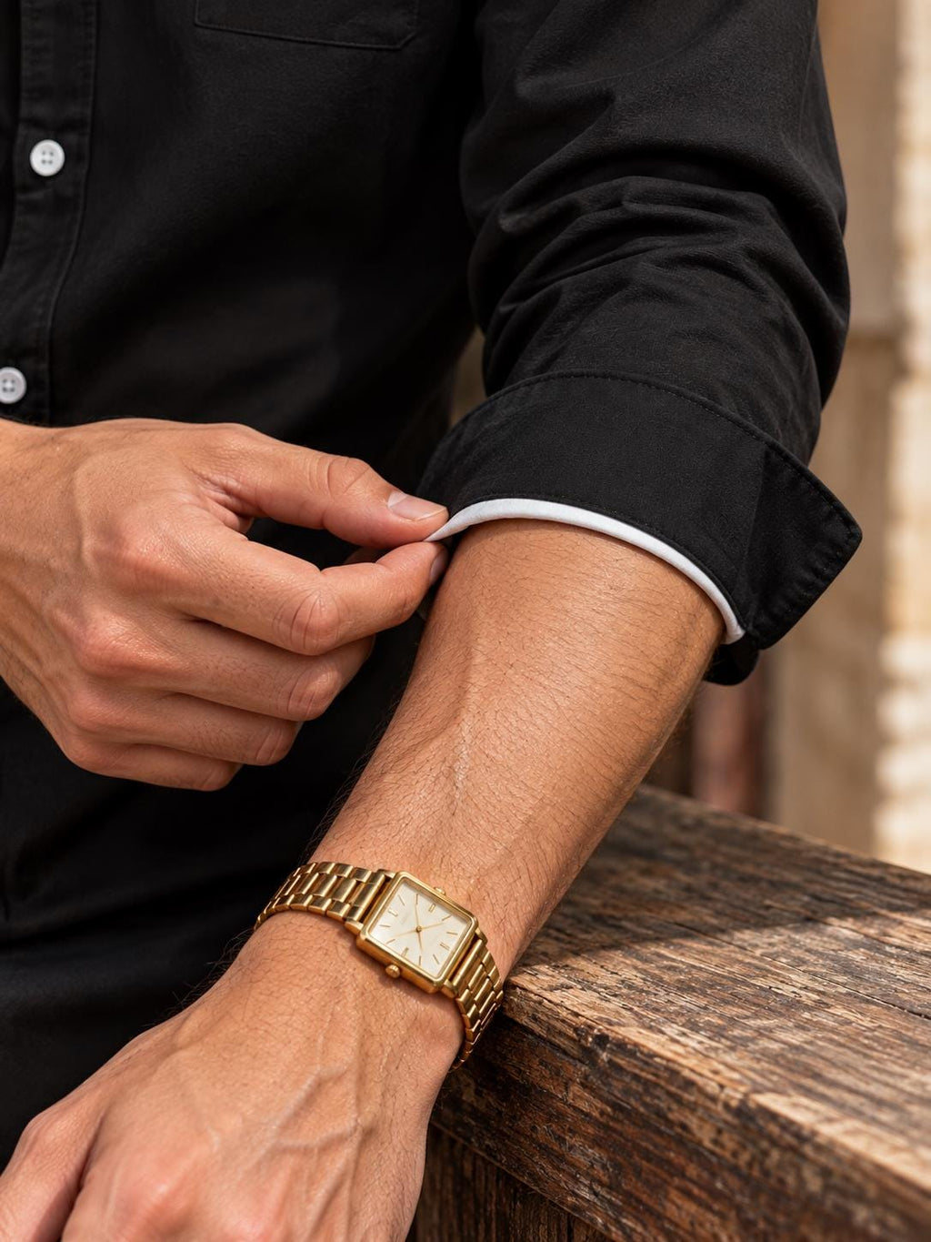 ByZaynCo Black Peach-Skin Button-Up Shirt | Long Sleeve — product image 3
