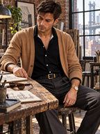 ByZaynCo Black Peach-Skin Button-Up Shirt | Long Sleeve — product image 9