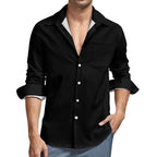 ByZaynCo Black Peach-Skin Button-Up Shirt | Long Sleeve — product image 14