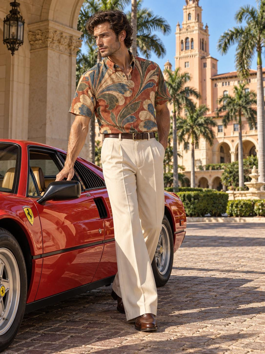 ByZaynCo Terracotta Baroque Slub Cotton Shirt | Short Sleeve — product image 8