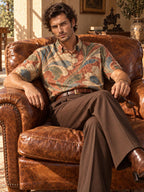 ByZaynCo Terracotta Baroque Slub Cotton Shirt | Short Sleeve — product image 9