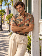 ByZaynCo Terracotta Baroque Slub Cotton Shirt | Short Sleeve — product image 10